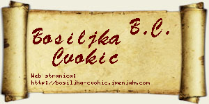 Bosiljka Čvokić vizit kartica